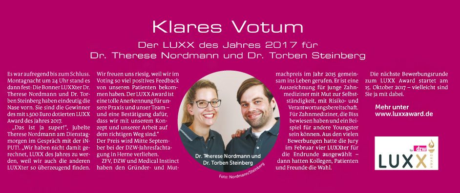 Zahnarztpraxis Dr. Therese Nordmann & Dr. Torben Steinberg